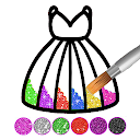 Glitter Dress Coloring Game