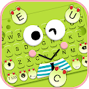 Cartoon Green Frog Keyboard Th